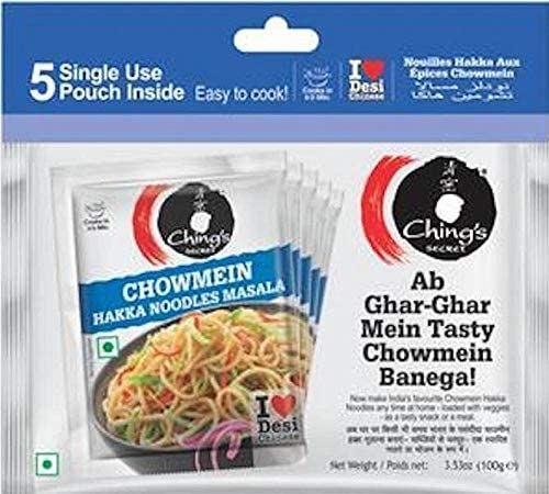 Chings - Chowmein Hakka Noodles Masala - (5 single use pouch inside) - 100g - Jalpur Millers Online