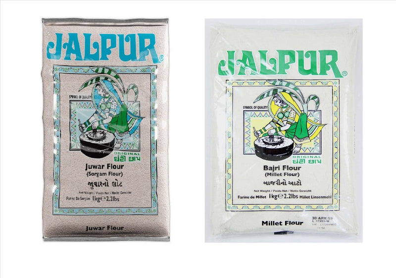 Jalpur Millers Flour Combo Pack - Jalpur Millet Flour 1kg - Jalpur Sorghum Flour 1kg (2 Pack) - Jalpur Millers Online