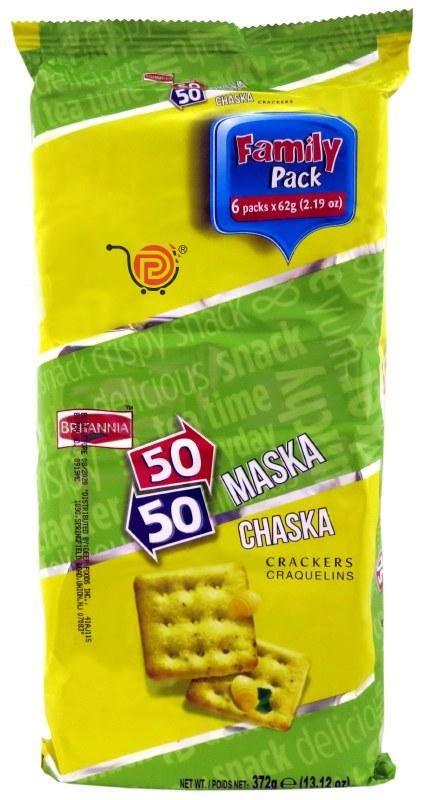 Britannia - 50 50 Maska Chaska Crackers Family Pack - 372g - Jalpur Millers Online