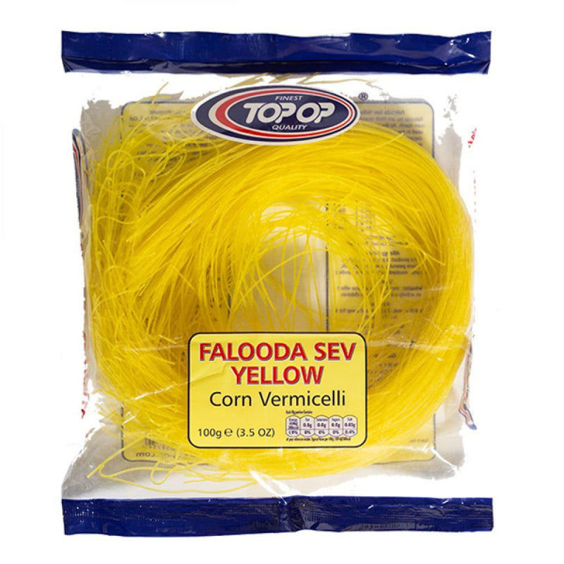 Top Op - Falooda Sev Yellow - (corn vermicelli yellow) - 100g - Jalpur Millers Online