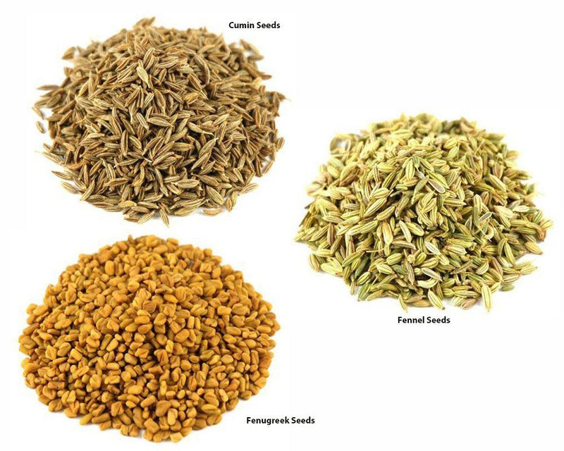 Jalpur Millers Spice Combo Pack - Fennel Seeds 500g - Fenugreek Seeds 500g - Cumin Seeds 500g (3 Pack) - Jalpur Millers Online