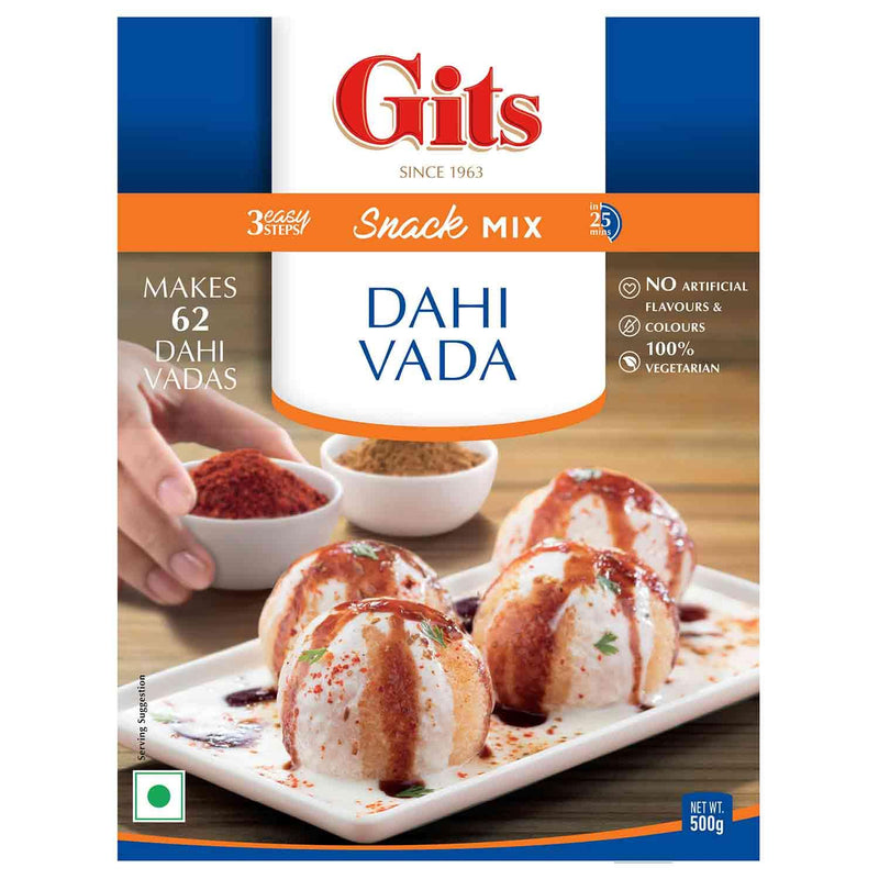 Gits - Dahi Vada - (ready to cook savoury lentil fritter dry mix) - 500g - Jalpur Millers Online