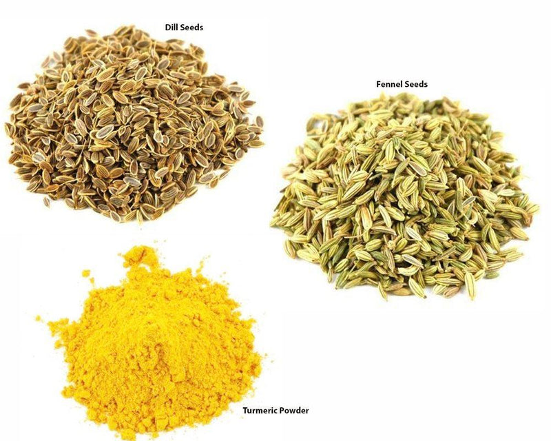 Jalpur Millers Spice Combo Pack - Dill Seeds 100g - Tumeric Powder 100g - Fennel Seeds 100g (3 Pack) - Jalpur Millers Online
