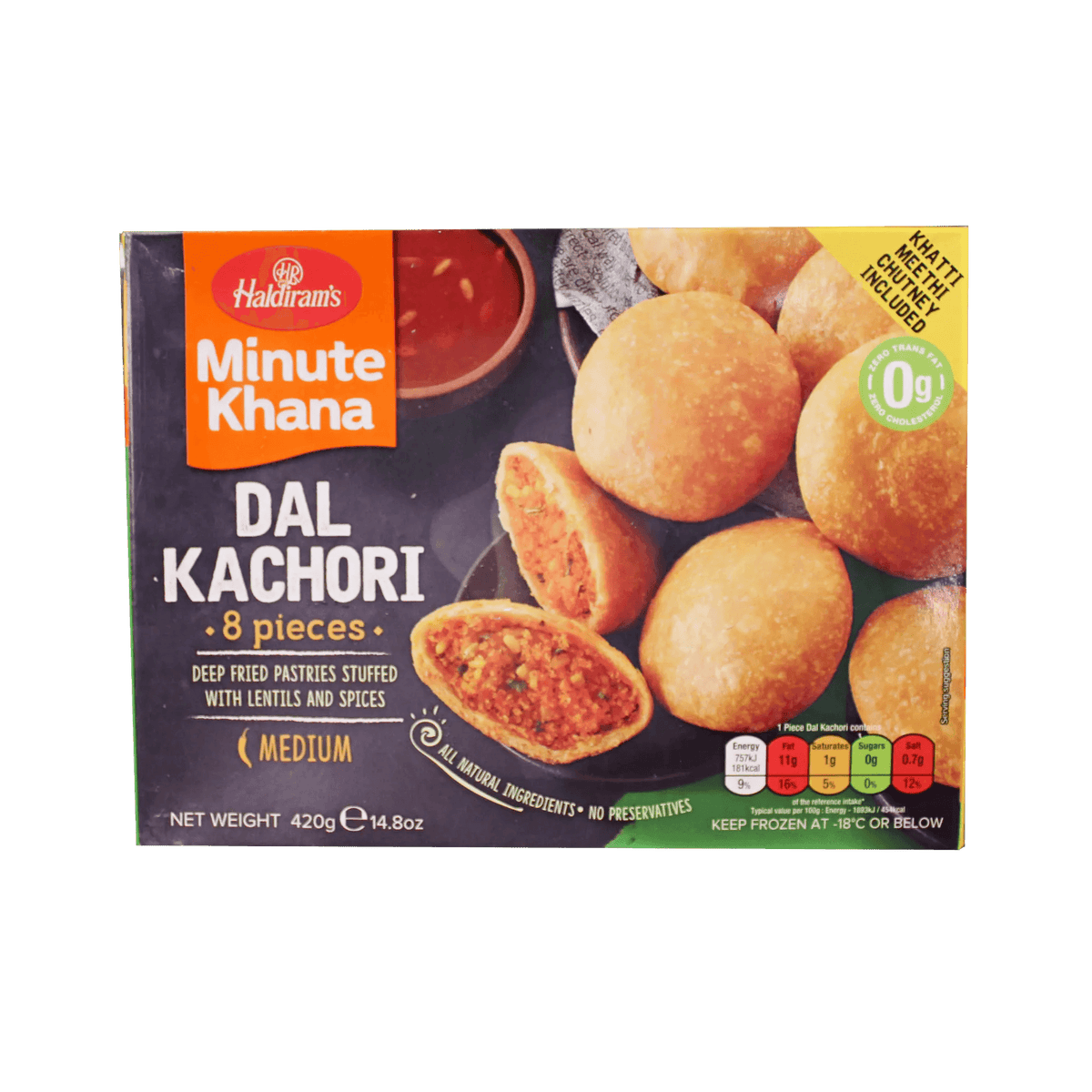 Haldirams - Frozen Dal Kachori - (8pcs) - 420g - Jalpur Millers Online