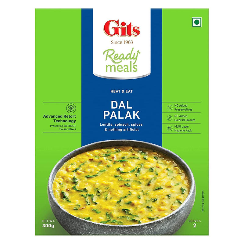 Gits - Dal Palak - (spinach cooked in yellow lentil sauce and spice) - 300g - Jalpur Millers Online