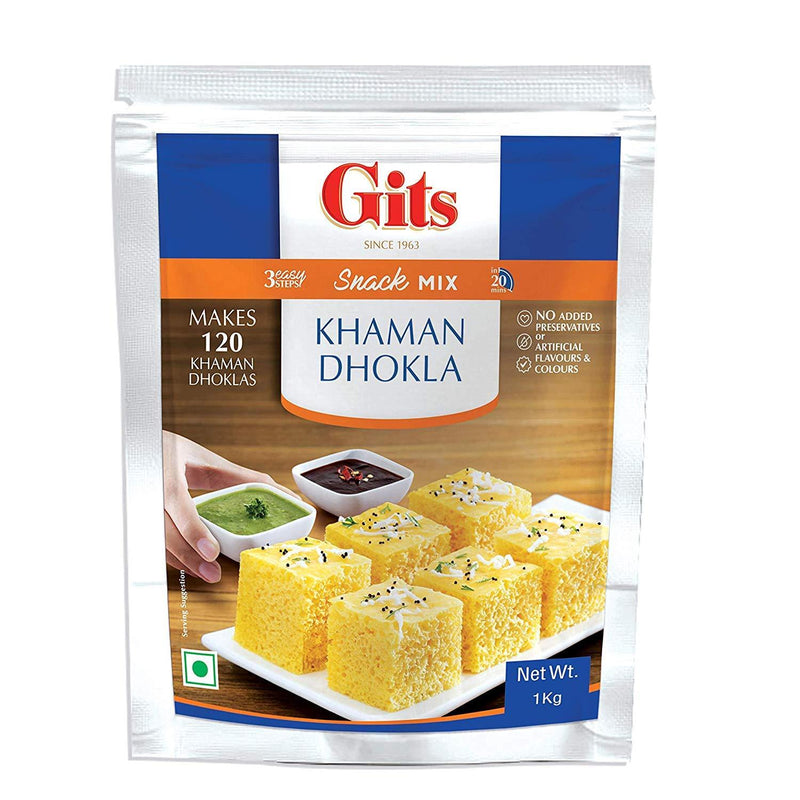 Gits - Khaman Dhokla - (ready to cook savoury garbanzo cake dry mix) - 1kg - Jalpur Millers Online