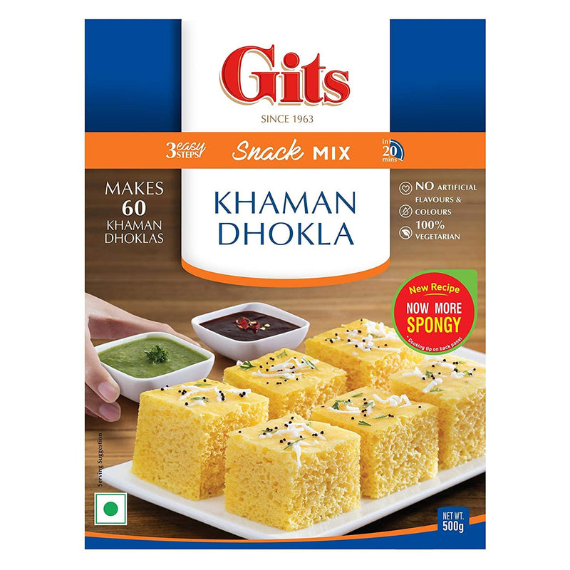 Gits - Khaman Dhokla - (ready to cook savoury garbanzo cake dry mix) - 500g - Jalpur Millers Online