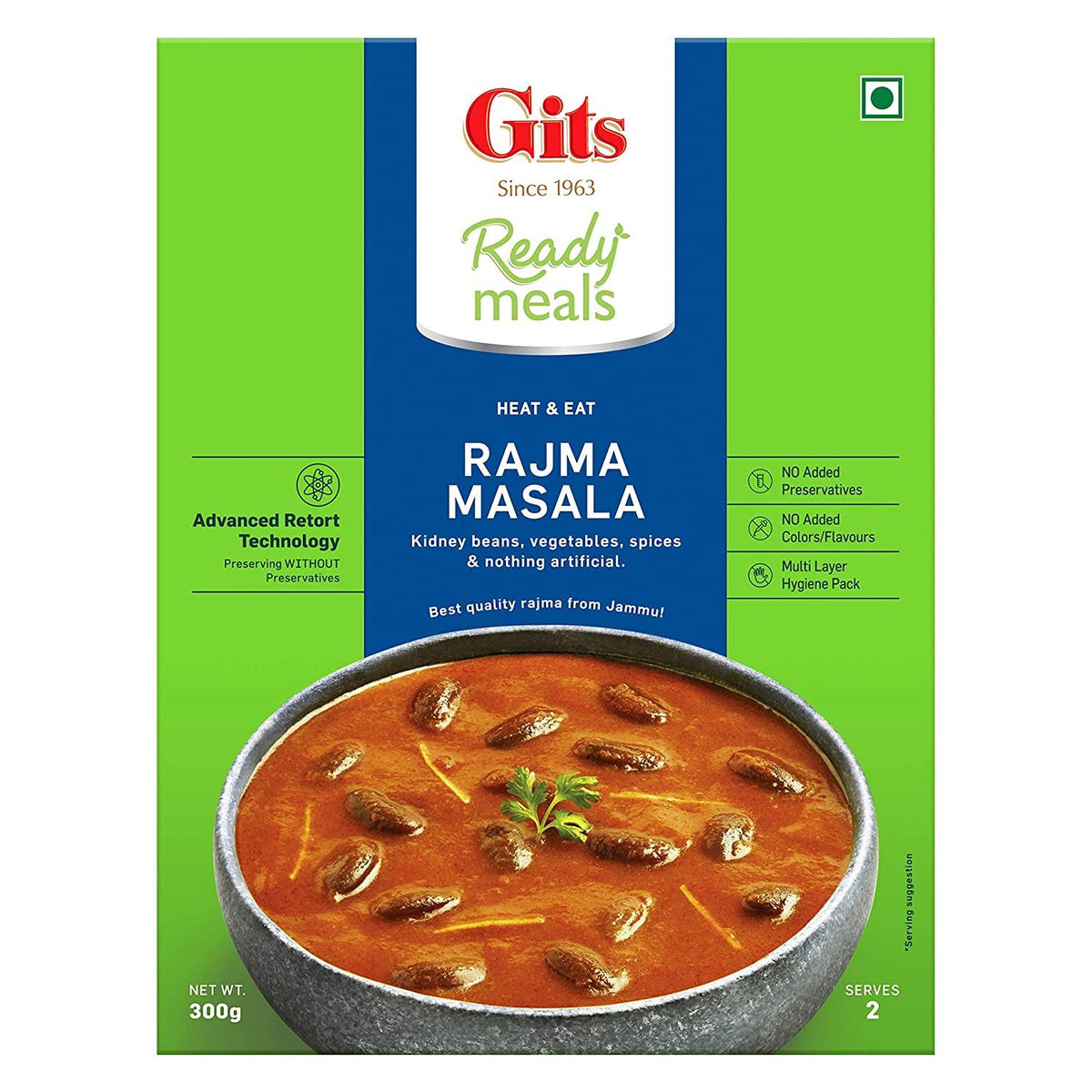 Gits - Rajma Masala - (red kidney beans in a spicy tomato and onion curry) - 300g - Jalpur Millers Online