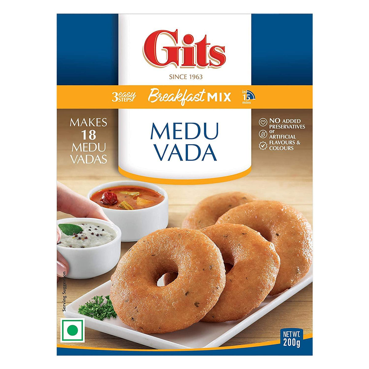 Gits - Medu Vada Mix - (ready to cook fritter mix) - 200g - Jalpur Millers Online