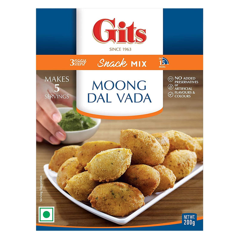 Gits - Moong Dal Vada - (ready to cook savoury green lentil fritter dry mix) - 500g - Jalpur Millers Online