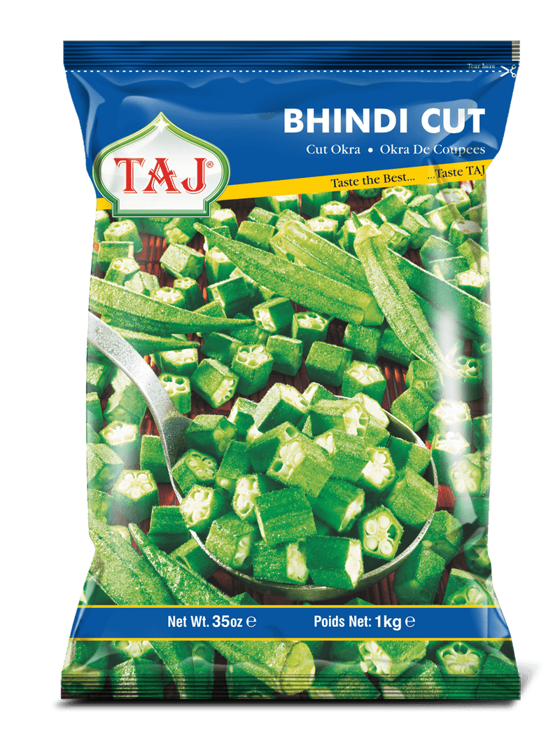 Taj - Frozen Bhindi - (okra cut) - 1kg - Jalpur Millers Online