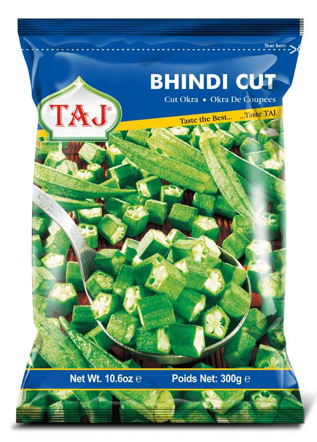 Taj - Frozen Bhindi - (okra cut) - 300g - Jalpur Millers Online