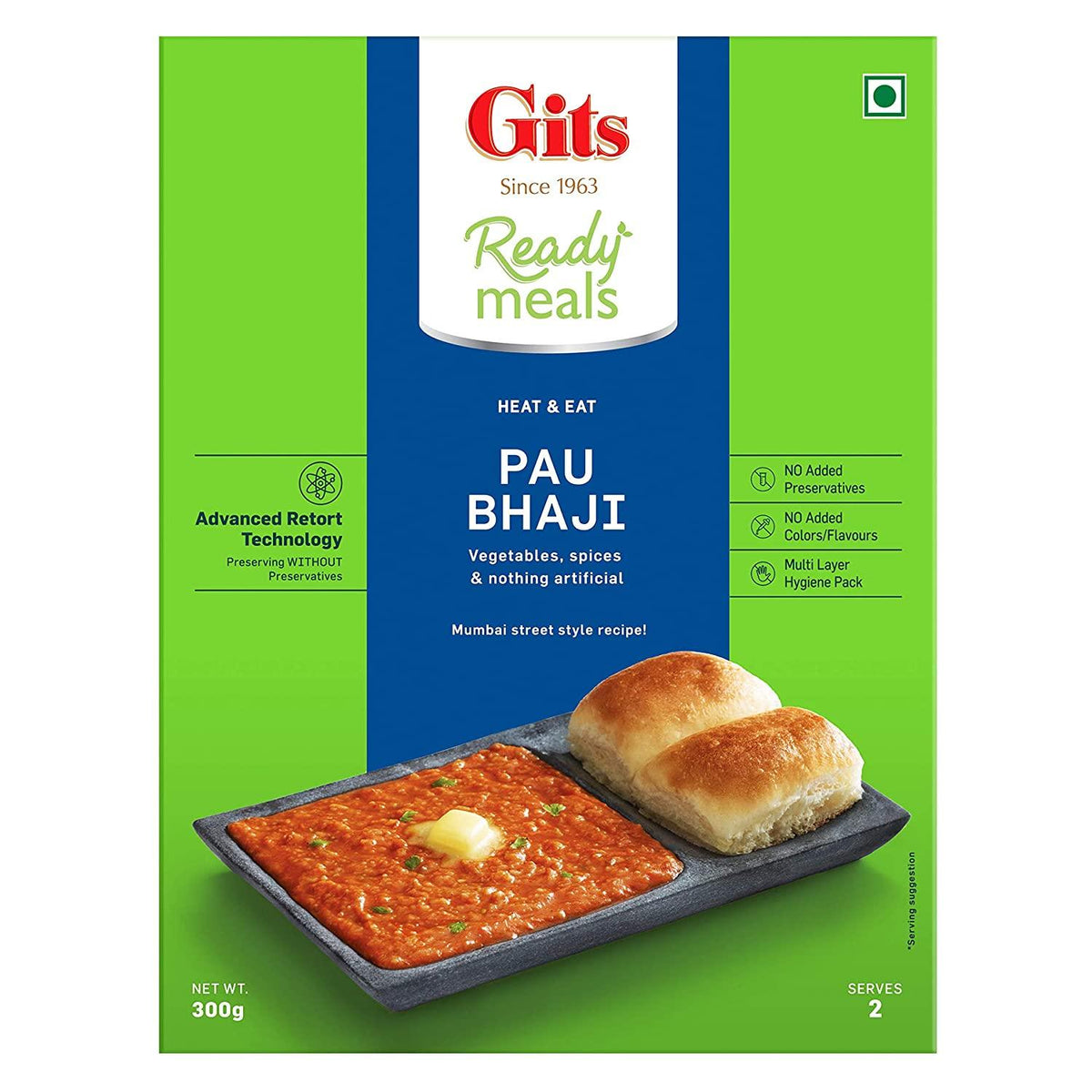 Gits - Pau Bhaji - (mashed vegetables cooked in a blend of spices) - 300g - Jalpur Millers Online