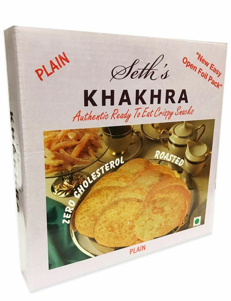 Seth's - Khakhara Authentic Crispy Snack - Plain Flavour - 200g - Jalpur Millers Online