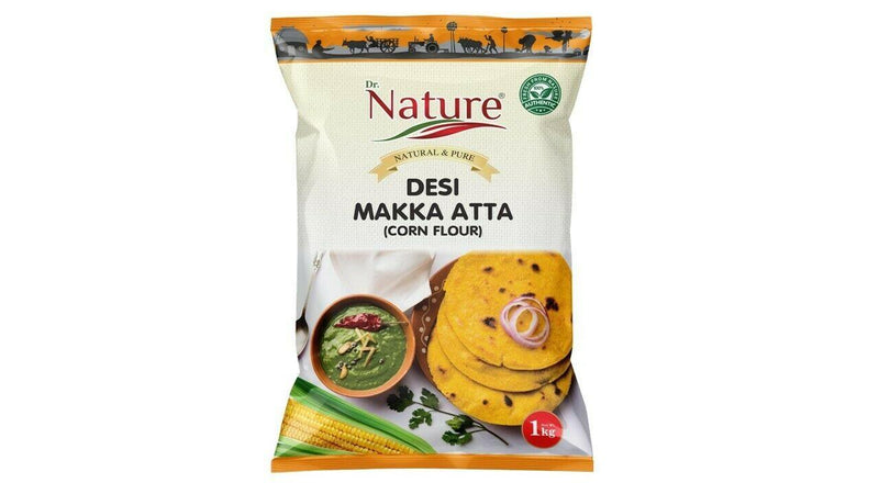 Dr Nature - Desi Makki Ka Atta - (indian yellow corn flour) - 1.5kg - Jalpur Millers Online