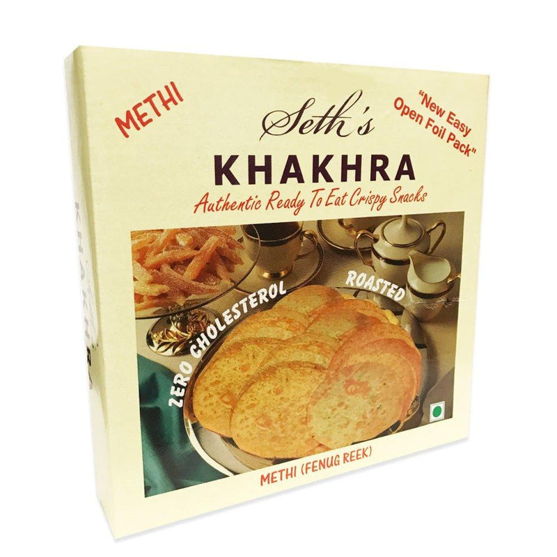 Seth's - Khakhara Authentic Crispy Snack - Methi Flavour (Fenugreek Flavour) - 200g - Jalpur Millers Online