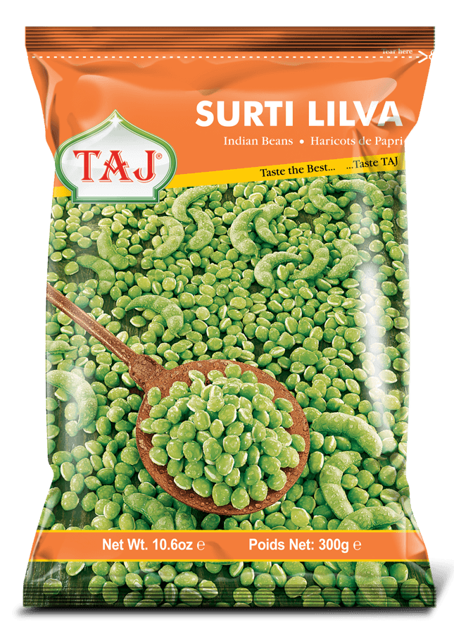 Taj - Frozen Surti Lilva - (indian beans) - 300g - Jalpur Millers Online