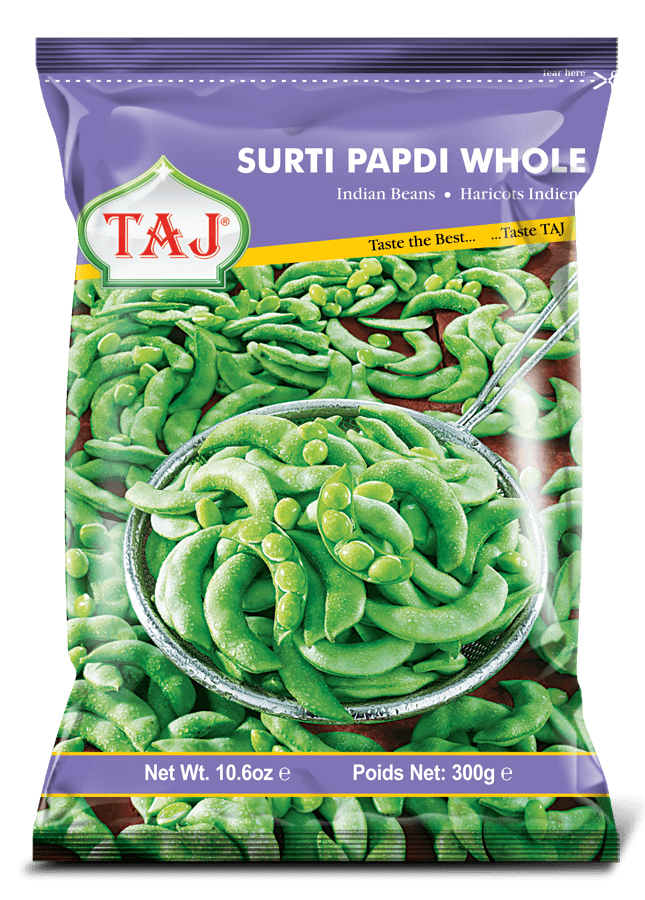 Taj - Frozen Surti Papdi Whole - (indian beans) - 300g - Jalpur Millers Online